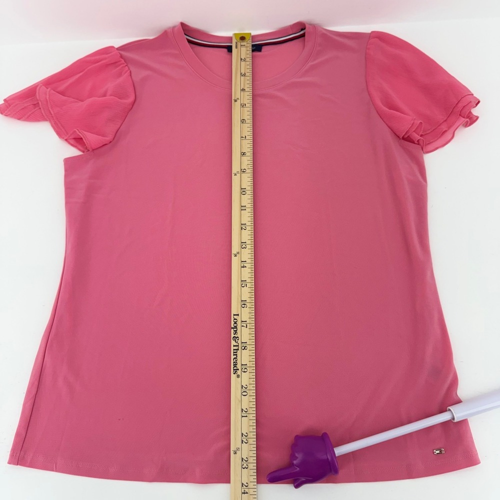 Tommy Hilfiger Womens Flutter Sleeve Tunic Top Blouse Size‎ L - Picture 5 of 11